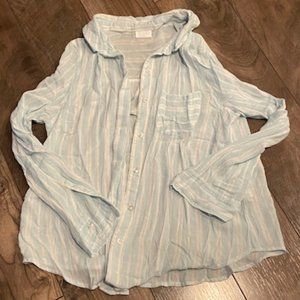 Abound Lightweight Striped Button-up Collared Shirt